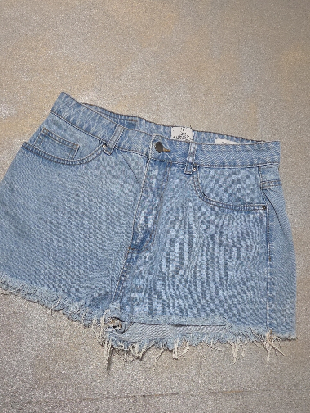 Cotton On Light Wash Frayed Hem Denim Shorts 91cotton On